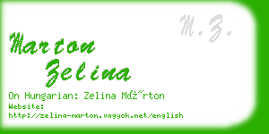 marton zelina business card